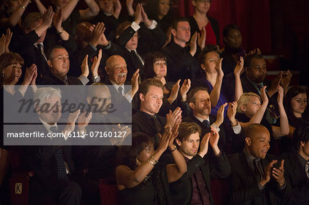 Clapping theater audience