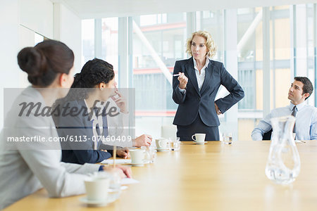 Business people talking in meeting