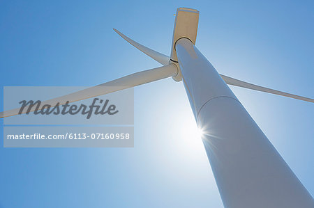 Low angle view of wind turbine