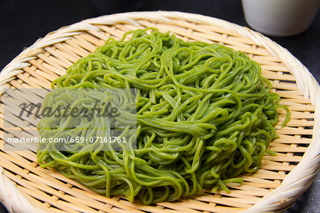 Green tea soba Green tea soba
