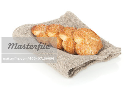 Heart shaped cookies. Isolated on white background