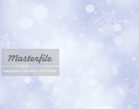 Abstract christmas bokeh background with snowflakes