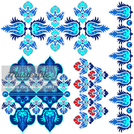 blue series is designed using the old patterns anatolia