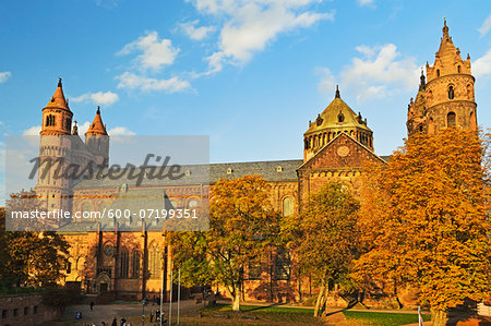 Worms Cathedral in Autumn, Worms, Rhineland-Palatinate, Germany