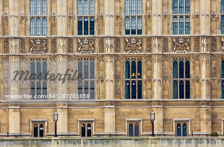 Windows of Houses of Parliament, Palace of Westminster, United Kingdom