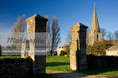 Manor house and St Peter and St Paul Church, Broadwell, The Cotswolds, Oxfordshire, United Kingdom