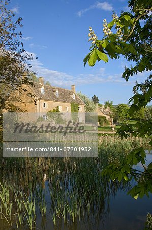 Riverside homes in the Cotswolds, Gloucestershire, England, United Kingdom