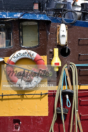 Trawler fishing boat cabin in Stornoway, Outer Hebrides, United Kingdom