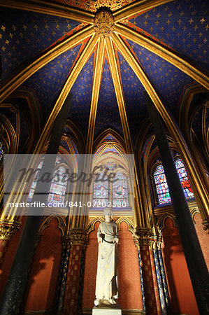 St. Louis IX commonly St. Louis, The Holy Chapel, Paris, France, Europe
