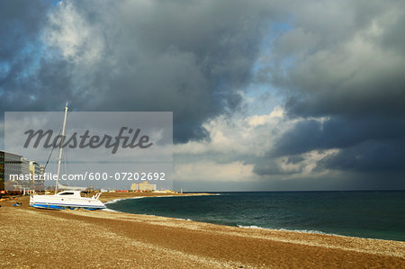 Rhodes City beach, Rhodes, Dodecanese, Aegean See, Greece, Europe