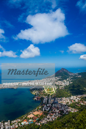 View from Corcovado Mountain of Rio de Janeiro, Brazil