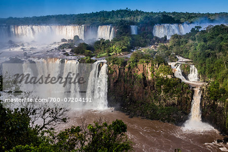 Scenic view of Iguacu Falls, Iguacu National Park, Parana, Brazil