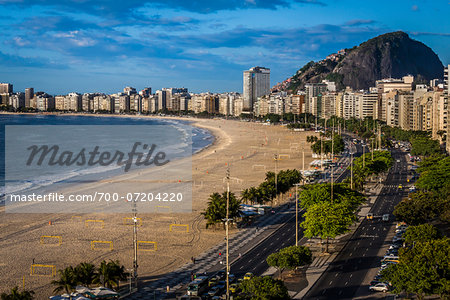 Copacabana Promenade and Copacabana Beach, Rio de Janeiro, Brazil