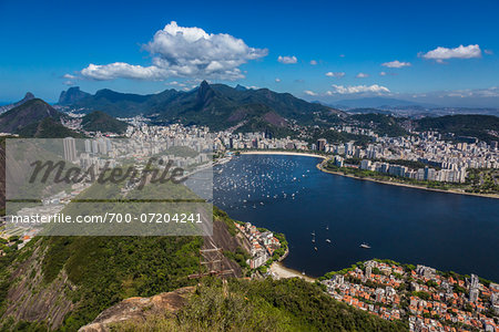View from Sugarloaf Mountain (Pao de Acucar) of Rio de Janeiro, Brazil