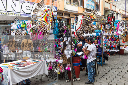 Street scene, Otavalo market, Imbabura Province, Ecuador, South America