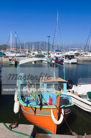 Fishing boat at the port of Ajaccio, Corsica, France, Mediterranean, Europe