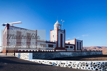 Lighthouse of Faro de la Entallada at Punta de la Entallada, Fuerteventura, Canary Islands, Spain, Europe