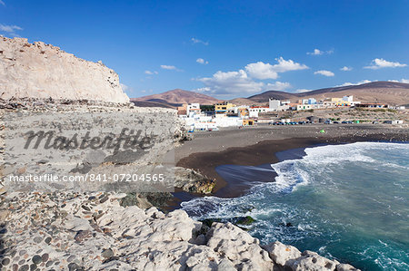 View from the limestone terrace to Ajuy, Fuerteventura, Canary Islands, Spain, Atlantic, Europe View from the limestone terrace to Ajuy, Fuerteventura, Canary Islands, Spain, Atlantic, Europe