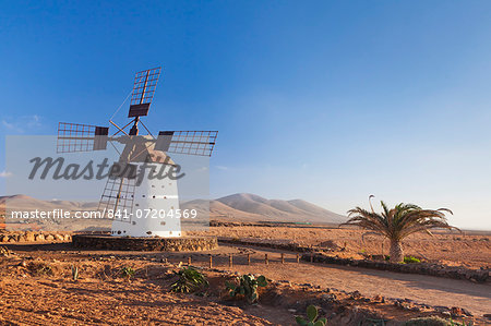 Windmill, El Cotillo, Fuerteventura, Canary islands, Spain, Atlantic, Europe