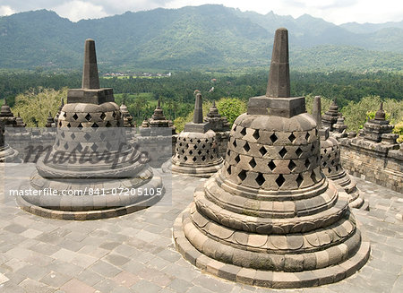 Borobodur Buddhist temple, UNESCO World Heritage Site, Java, Indonesia, Southeast Asia, Asia