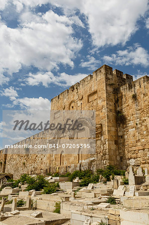 The Golden Gate on the eastern wall of the Temple Mount, UNESCO World Heritage Site, Jerusalem, Israel, Middle East