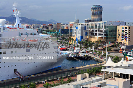 Cruise ship in Santa Catalina Port, Las Palmas City, Gran Canaria Island, Canary Islands, Spain, Atlantic, Europe