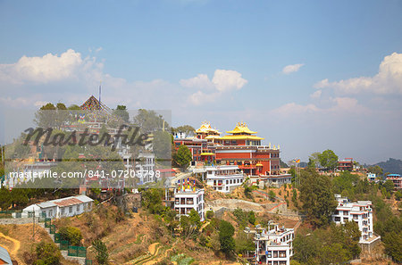 Thrangu Tashi Yangtse Monastery inside Namobuddha complex, Dhulikhel, Kathmandu Valley, Nepal, Asia