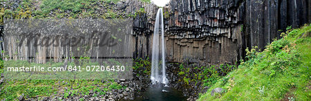 Svartifoss Waterfall, Skaftafell National Park, Iceland, Polar Regions