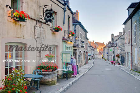 The main street in the village of Vezelay in the Yonne area of Burgundy, France, Europe