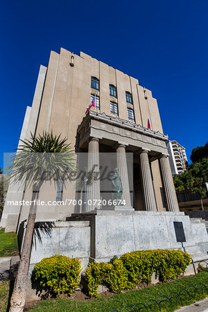 Building with Statue, Valparaiso, Chile Building with Statue, Valparaiso, Chile