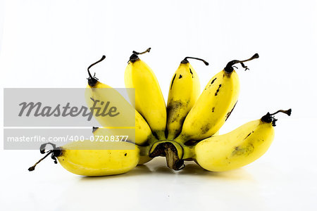 yellow  bananas  in  white  backgruond .