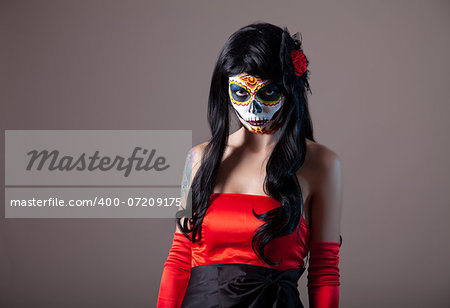 Sugar skull girl, Day of the Dead, Halloween