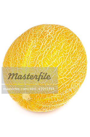 Delicious Ripe Cantaloupe Honeydew Melon isolated on white background