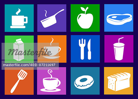 Kitchen and food icons