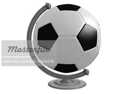 asoccer in a globe