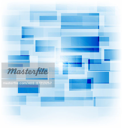 Illustration abstract creative background with transparent squares - vector