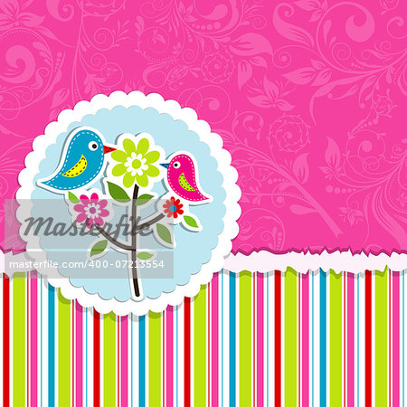 Template greeting card, vector illustration