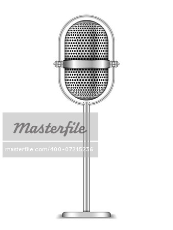 Microphone on white background, vector eps10 illustration