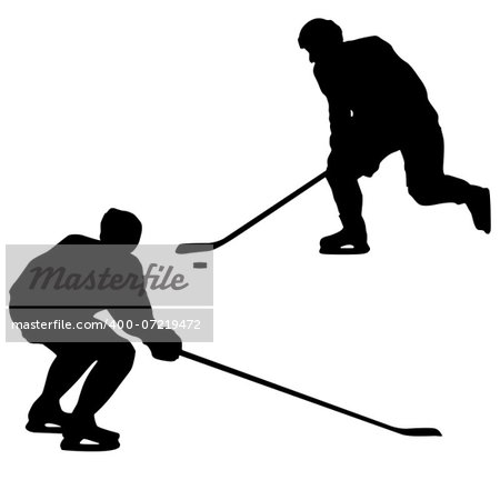 Ice hockey players. Vector illustration