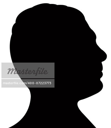 a man head silhouette vector