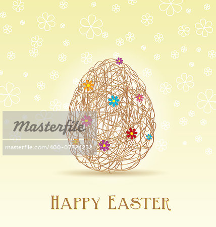 Decorate with Easter egg with space for text