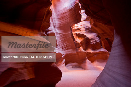 Eroded sandstone cave, Antelope Canyon, Page Arizona, USA Eroded sandstone cave, Antelope Canyon, Page Arizona, USA