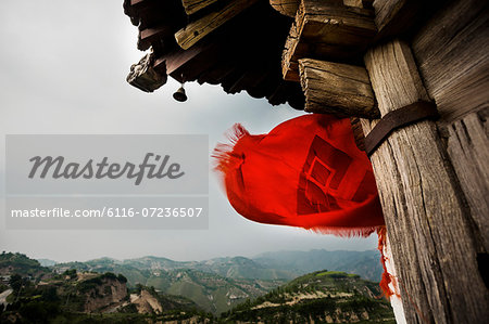 Small pagoda in a rural, mountainous area, Shanxi Province, China