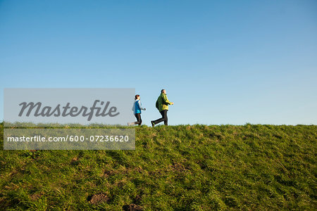 Man and Woman Jogging Outdoors, Baden-Wurttemberg, Germany