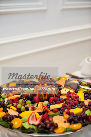 Platter of Mixed Fruit at Wedding Reception, Toronto, Ontario, Canada