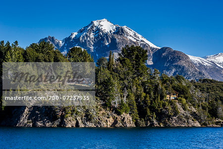 Scenic view of lake and the Andes Mountains, Nahuel Huapi National Park (Parque Nacional Nahuel Huapi­), Argentina