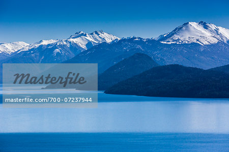 Scenic view of lake and the Andes Mountains near Bariloche, Nahuel Huapi National Park (Parque Nacional Nahuel Huapi­), Argentina