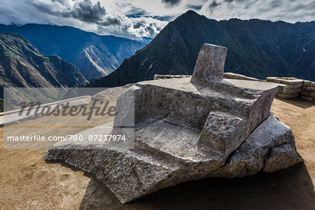 The Intihuatana (hitching post for the sun), Sun Temple, Pisac, Machu Picchu, Peru The Intihuatana (hitching post for the sun), Sun Temple, Pisac, Machu Picchu, Peru
