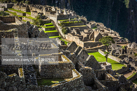 Overhead view of Machu Picchu, Peru