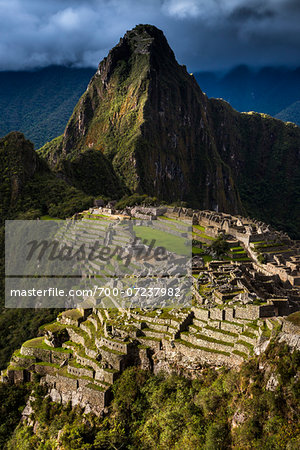 Scenic overview of Machu Picchu, Peru